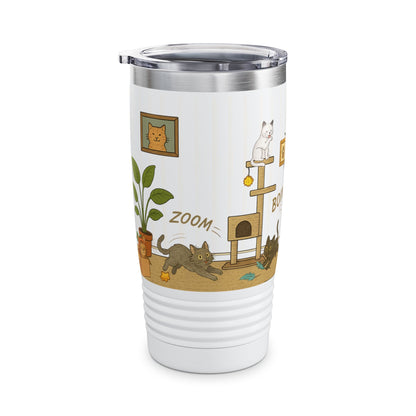 Cat House Zoomies – 20oz Insulated Travel Mug Tumbler