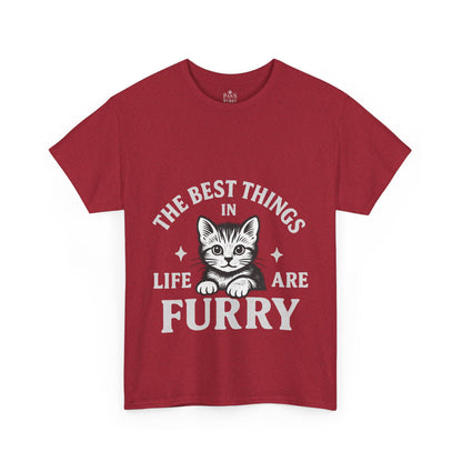 The Best Things in Life are Furry - Classic Cat Unisex T-Shirt