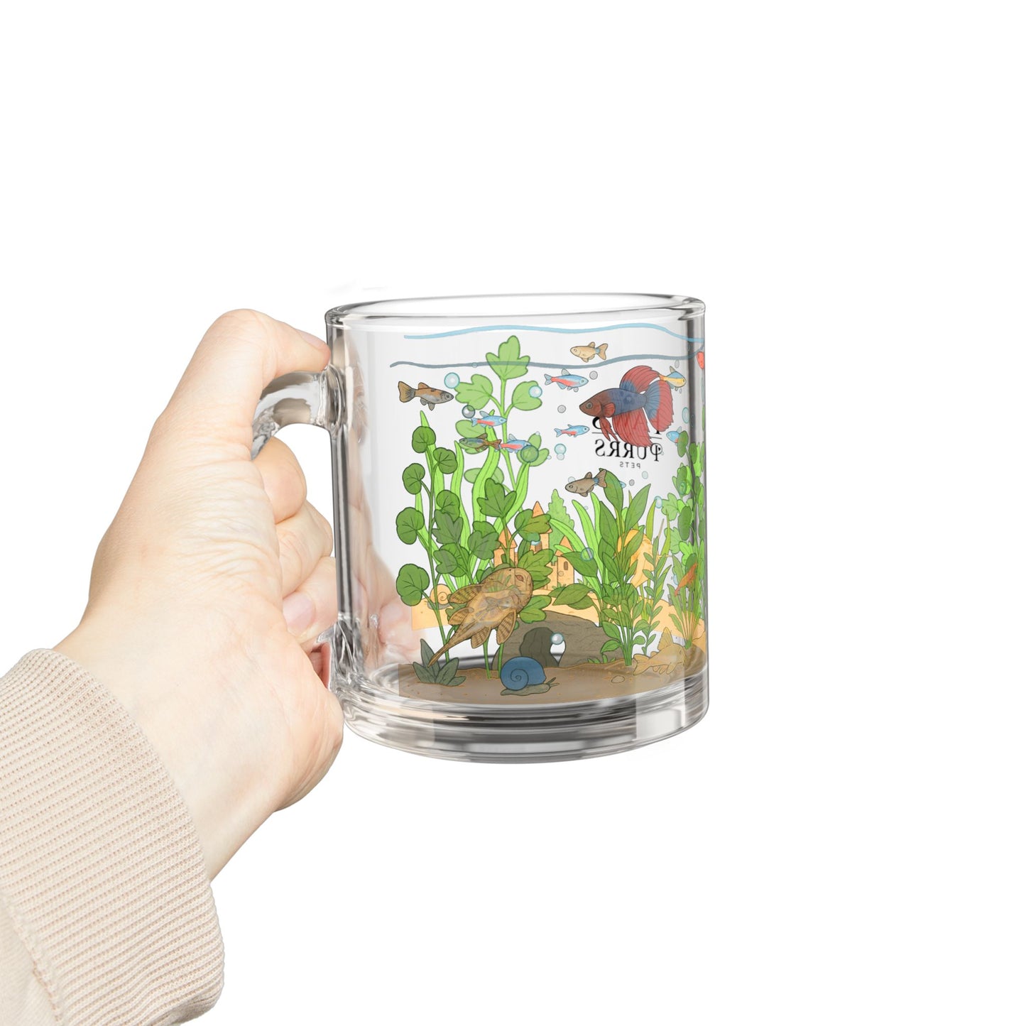 Freshwater Aquarium Fishtank - 10oz Glass Mug