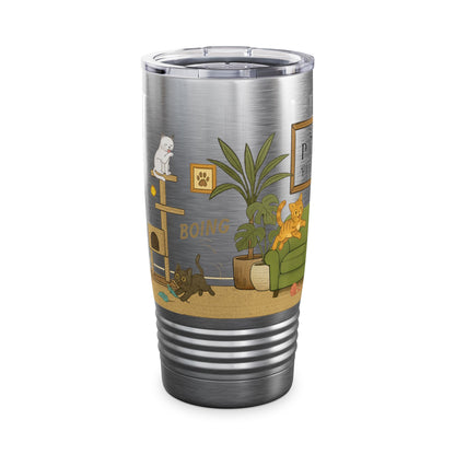 Cat House Zoomies – 20oz Insulated Travel Mug Tumbler