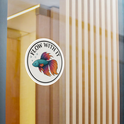 Flow With It - Betta Fish Vinyl Sticker