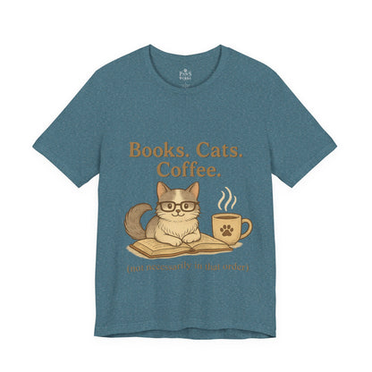 Books. Cats. Coffee. – Soft Unisex T-Shirt