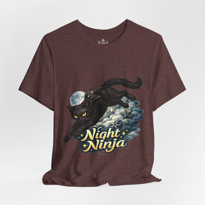 Night Ninja - Soft Unisex Cat T-Shirt