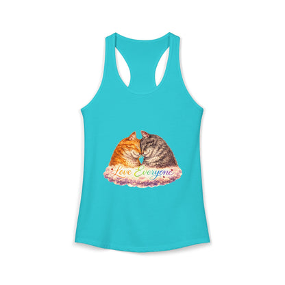 Love Everyone – Cat Pride Women’s Racerback Tank Top