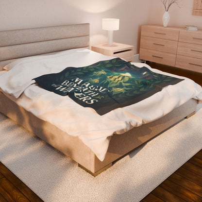 Magic Beneath the Waters - Angel Fish Velveteen Blanket