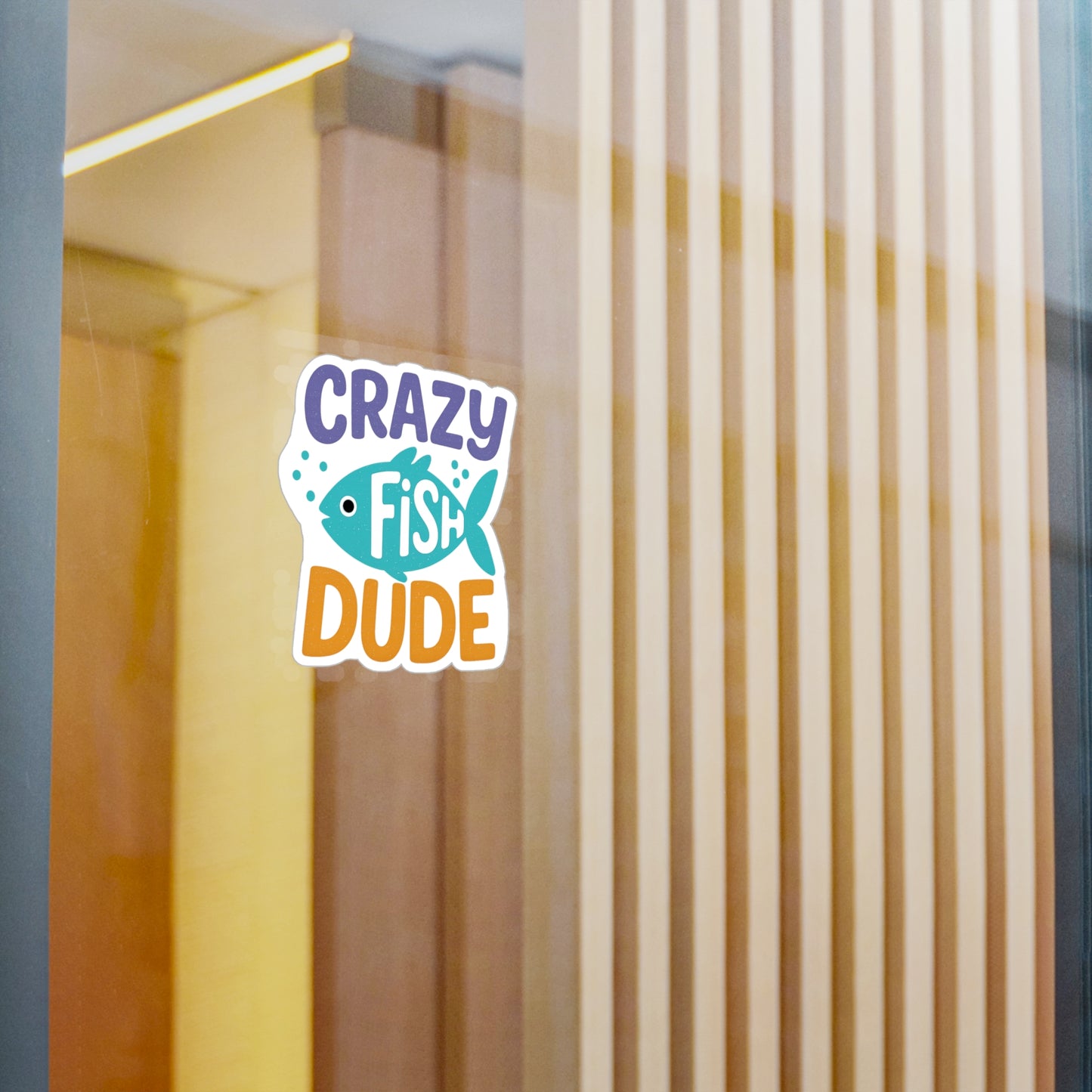 Crazy Fish Dude - Vinyl Sticker