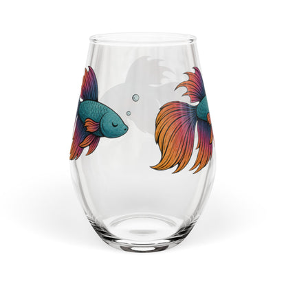 Betta Fish - Stemless Wine Glass