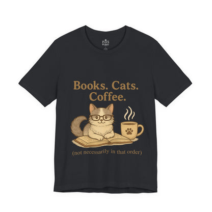 Books. Cats. Coffee. – Soft Unisex T-Shirt