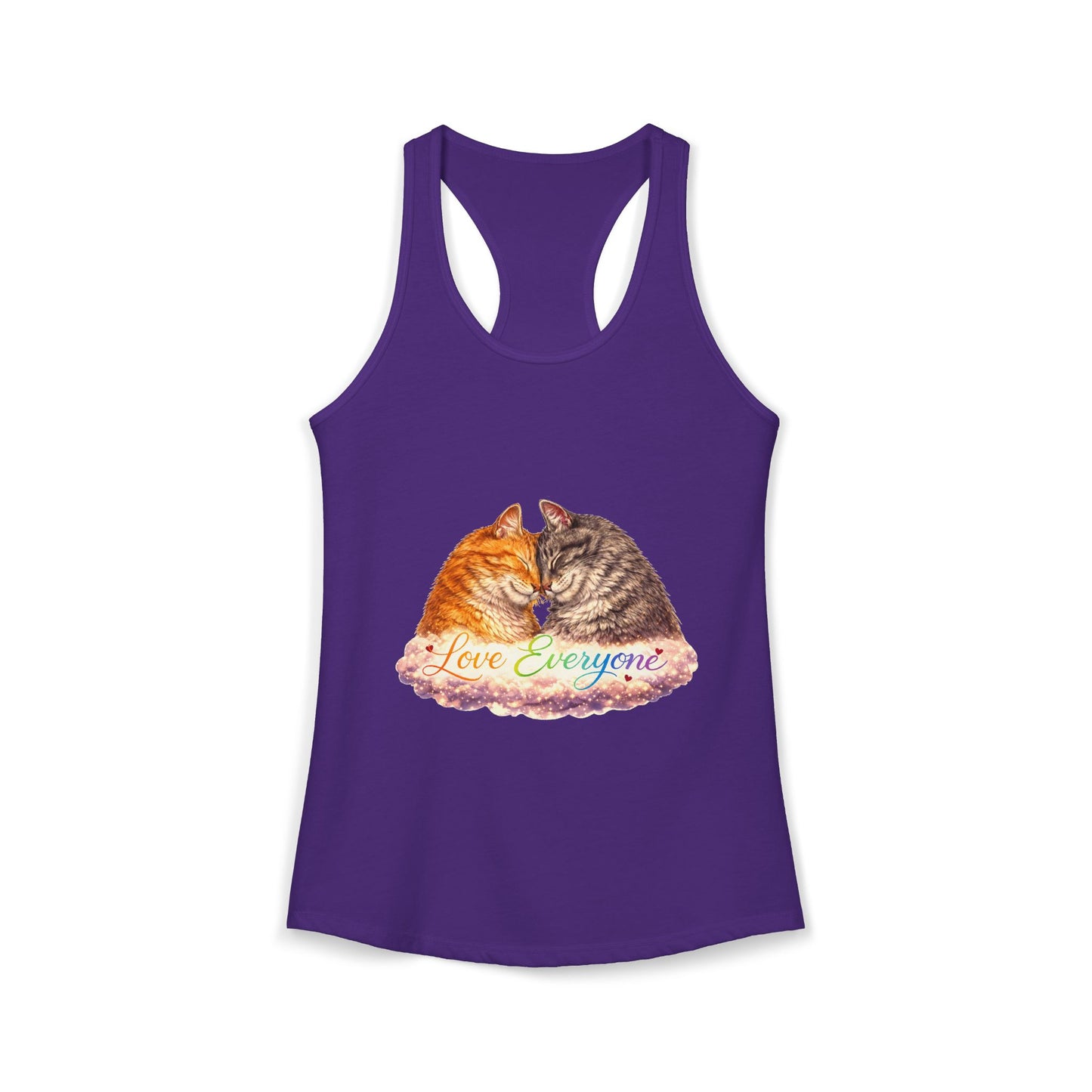 Love Everyone – Cat Pride Women’s Racerback Tank Top
