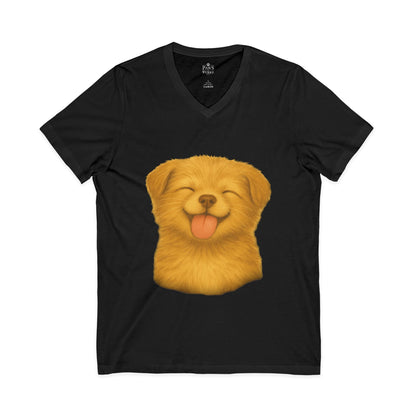 Puppy Lick - V-Neck Unisex T-Shirt