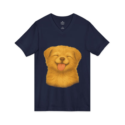 Puppy Lick - V-Neck Unisex T-Shirt
