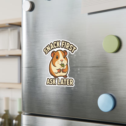 Snack First, Ask Later – Gerbil Vinyl Sticker