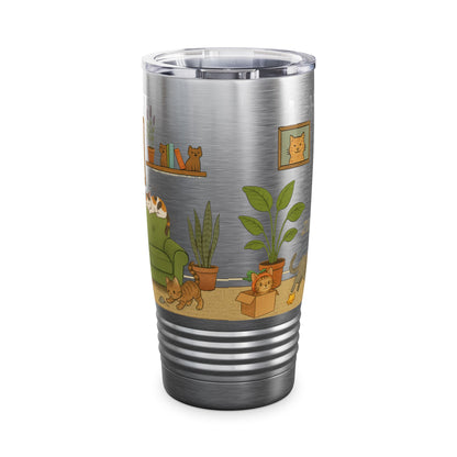 Cat House Zoomies – 20oz Insulated Travel Mug Tumbler