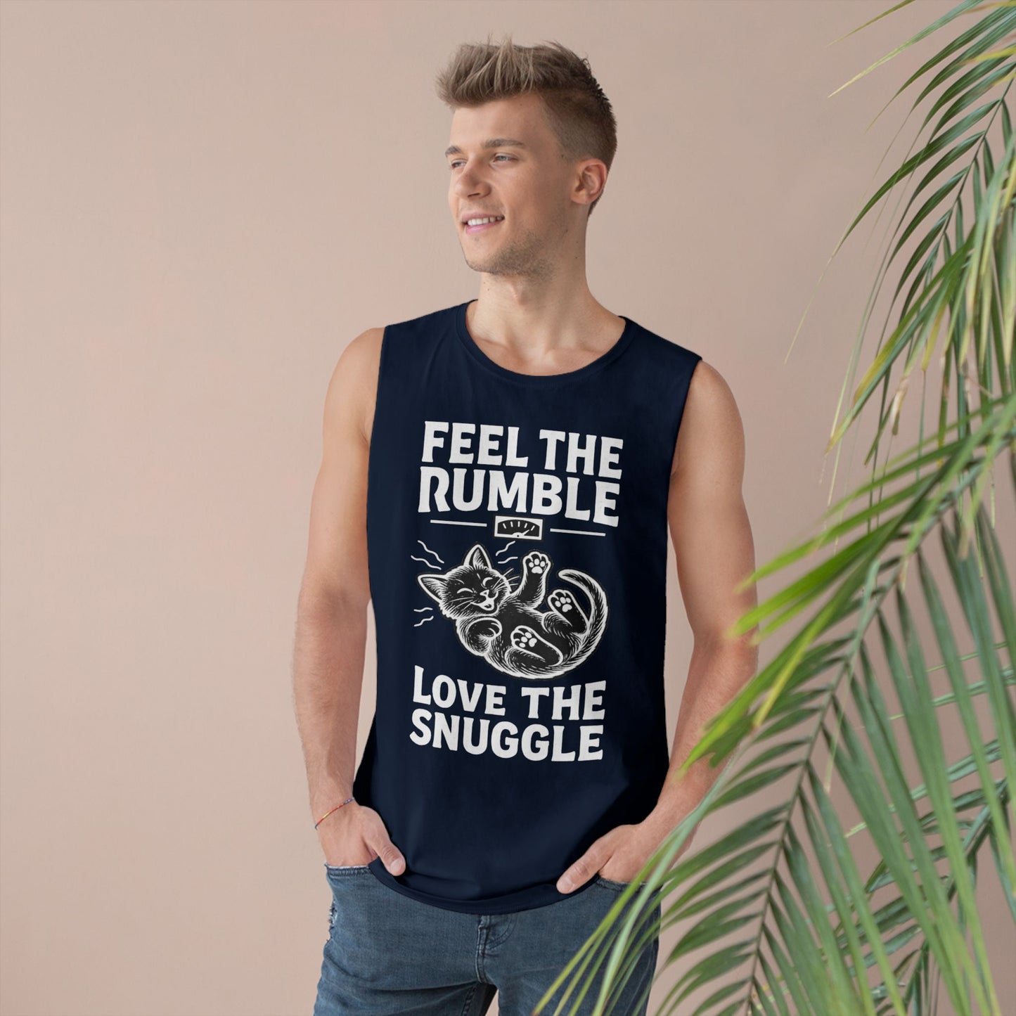 Feel the Rumble, Love the Snuggle - Vintage-Cut Muscle Tank Top