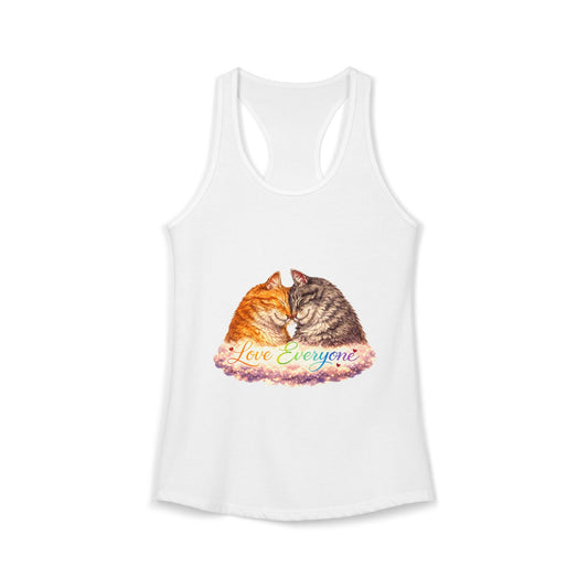 Love Everyone – Cat Pride Women’s Racerback Tank Top