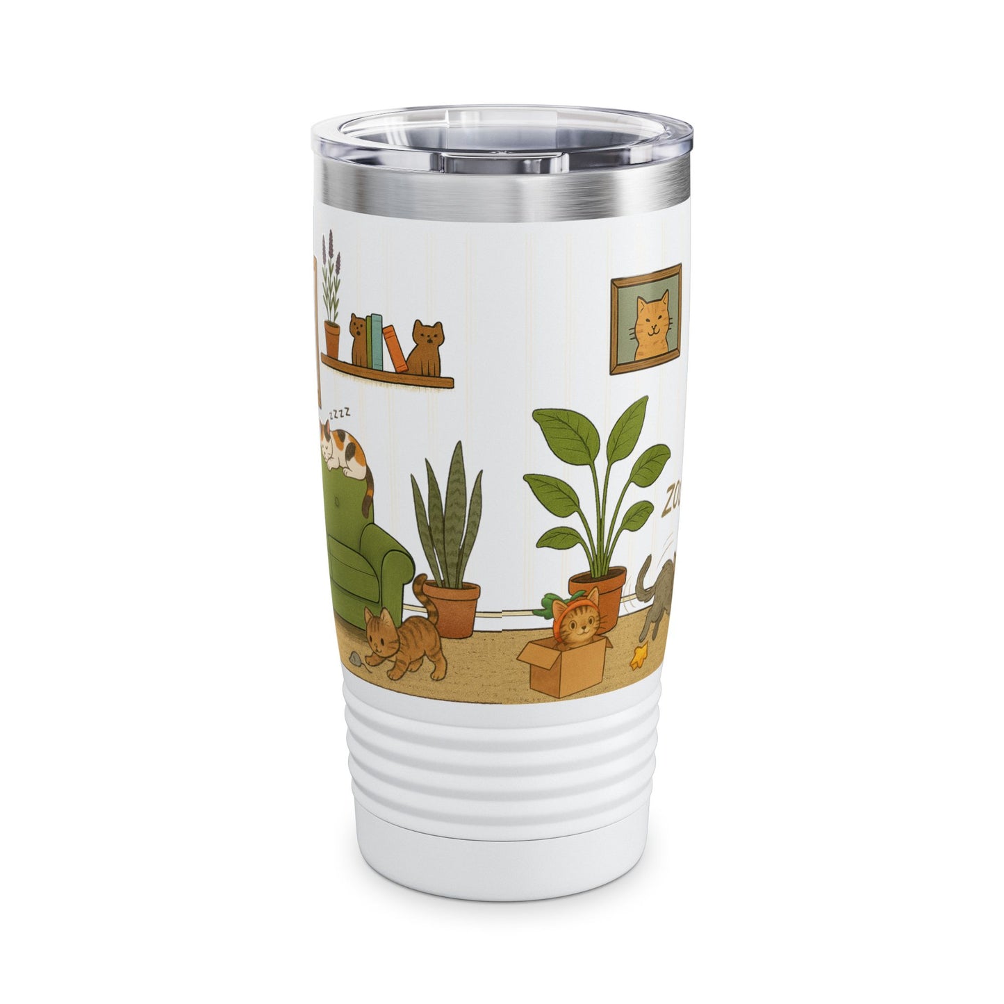 Cat House Zoomies – 20oz Insulated Travel Mug Tumbler