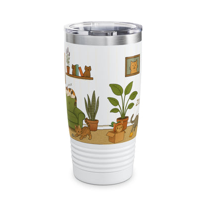 Cat House Zoomies – 20oz Insulated Travel Mug Tumbler