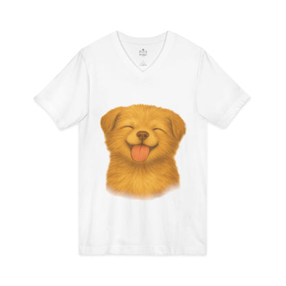 Puppy Lick - V-Neck Unisex T-Shirt