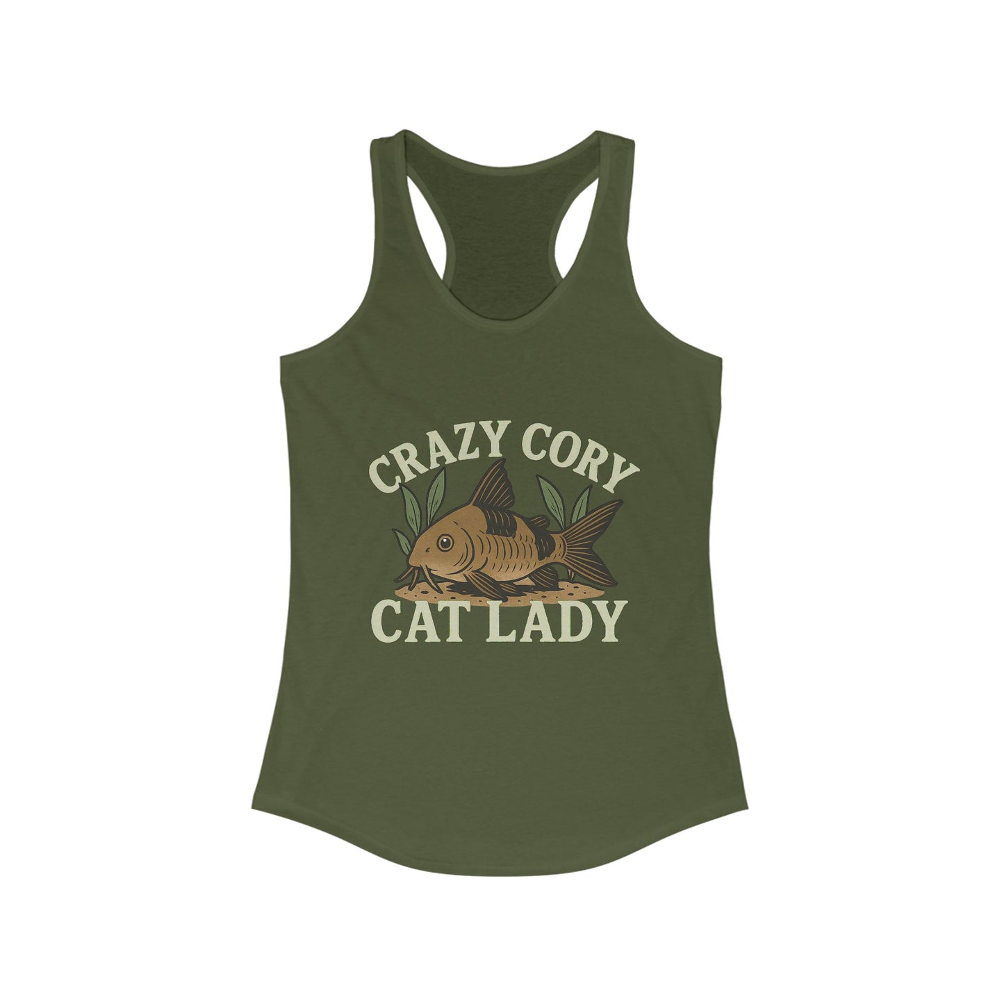 Crazy Cory Cat Lady – Women’s Racerback Tank Top