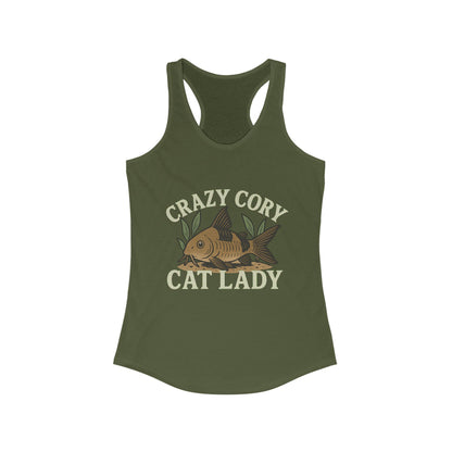 Crazy Cory Cat Lady – Women’s Racerback Tank Top