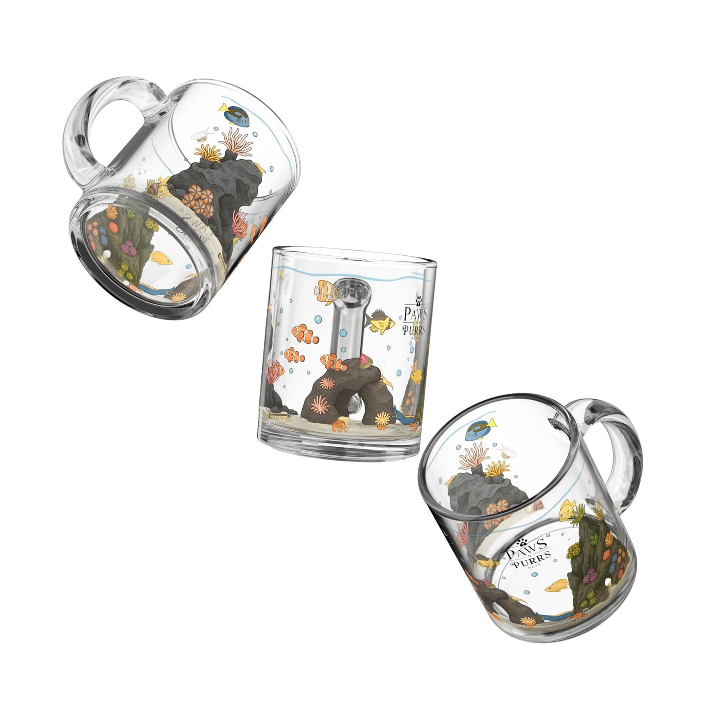 Saltwater Aquarium Fishtank - 10oz Glass Mug