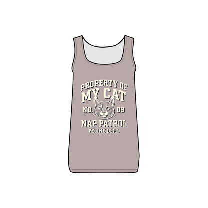 Property of My Cat Nap Patrol - Women's Micro Ribbed Tank