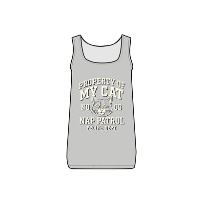 Property of My Cat Nap Patrol - Women's Micro Ribbed Tank