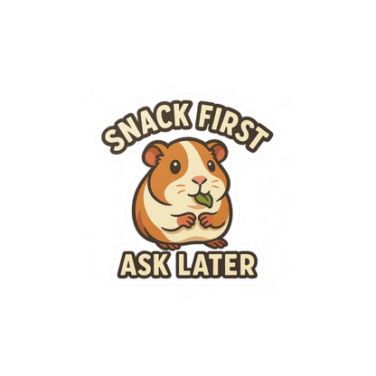 Snack First, Ask Later – Gerbil Vinyl Sticker