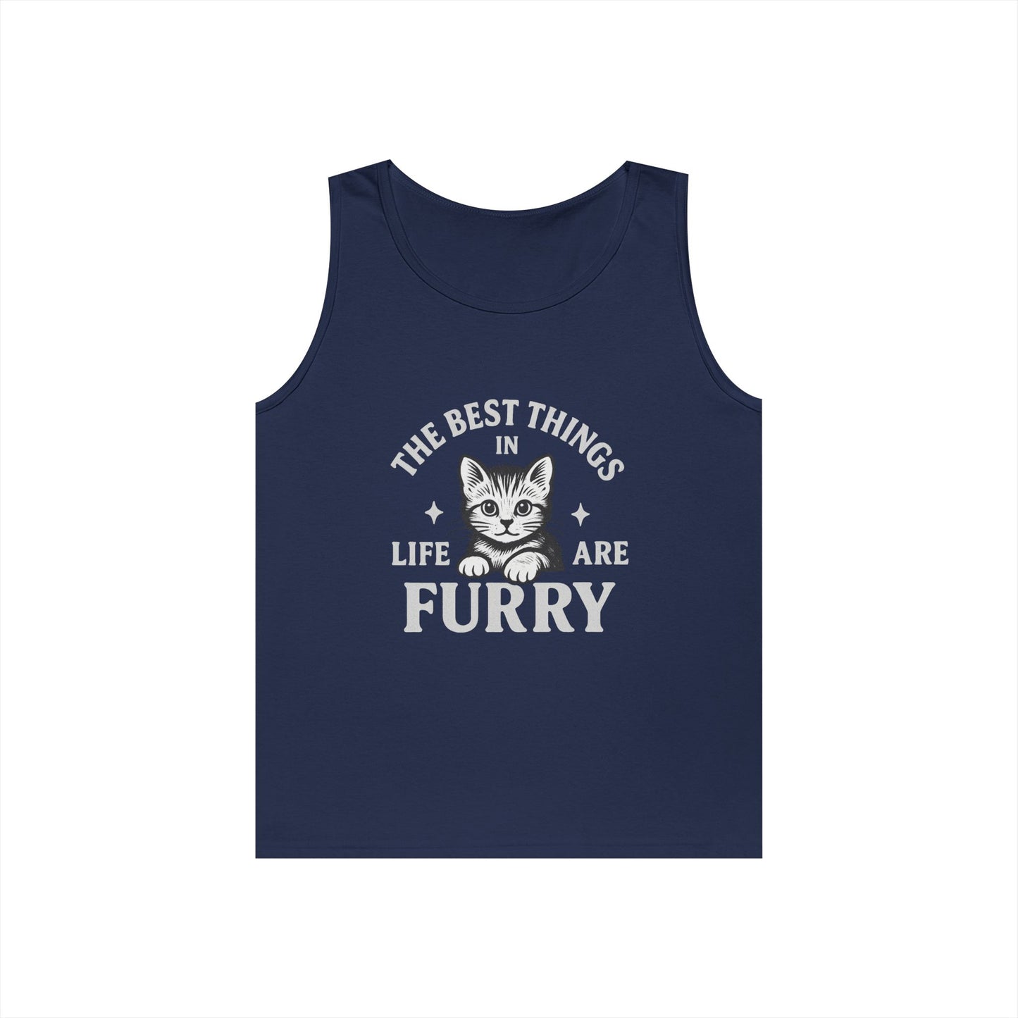 The Best Things in Life are Furry - Heavy Cotton Unisex Tank Top