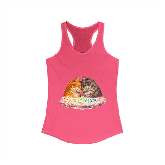 Love Everyone – Cat Pride Women’s Racerback Tank Top