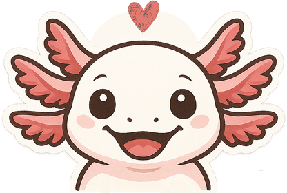 Axolotl Love - Fish Sticker