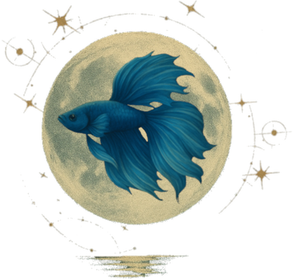 Blue Moon Betta Fish - Sticker