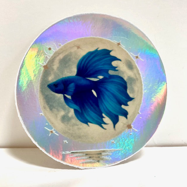 Blue Moon Betta Fish - Sticker