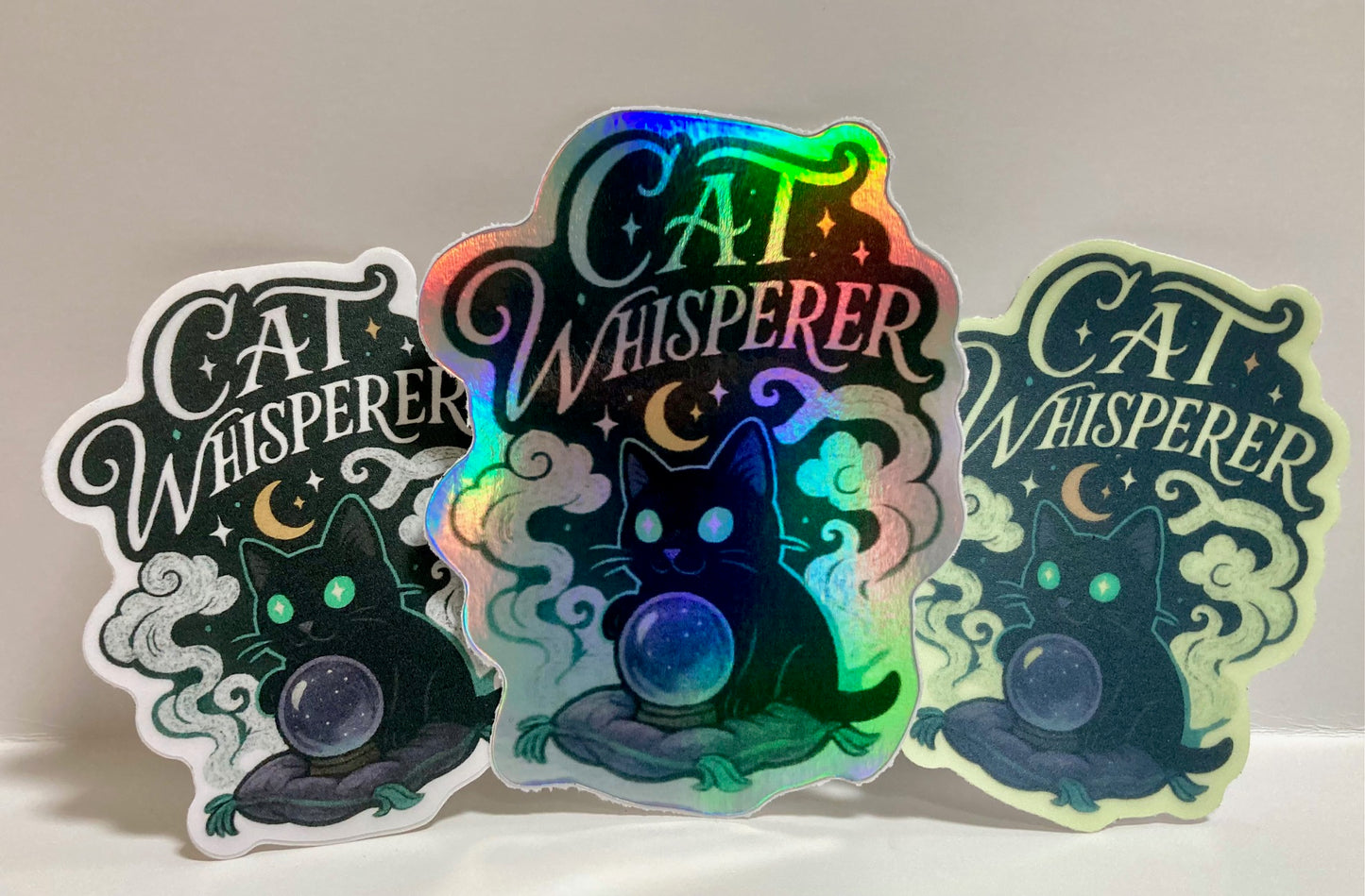 Cat Whisperer - Black Cat Design Sticker