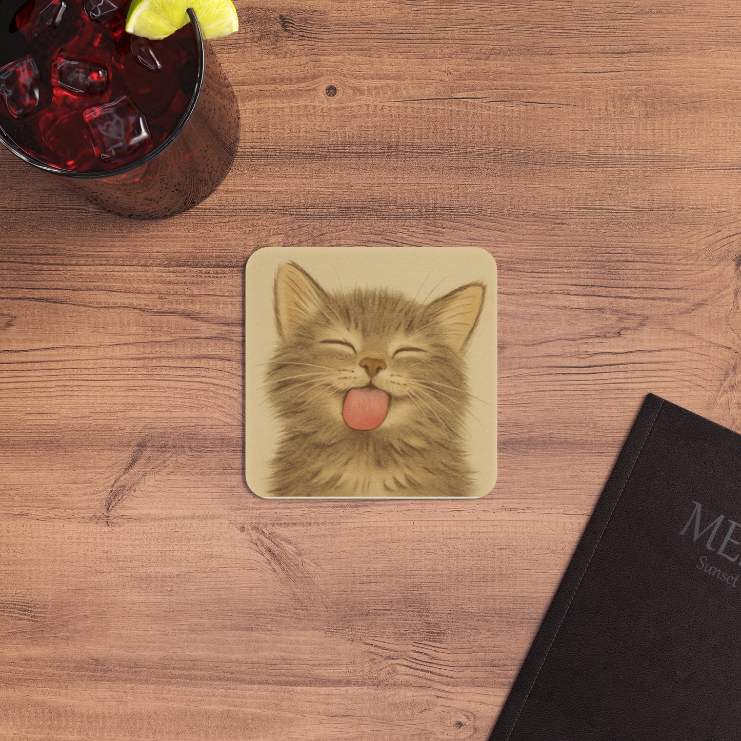 Kitty Licks - Neoprene 4" Coasters