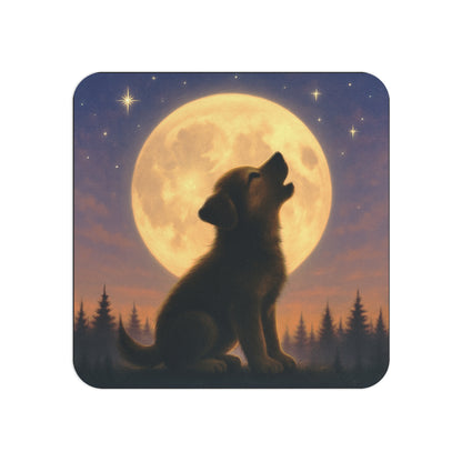 Mystical Pets: Puppy Howl - Neoprene 4" Coasters