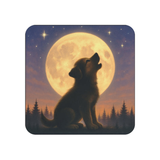Mystical Pets: Puppy Howl - Neoprene 4" Coasters