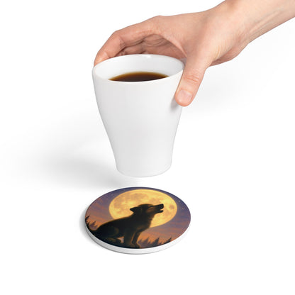 Mystical Pets: Puppy Howl - Neoprene 4" Coasters