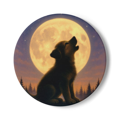 Mystical Pets: Puppy Howl - Neoprene 4" Coasters