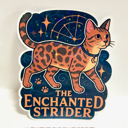 The Enchanted Strider - Bengal Cat Sticker