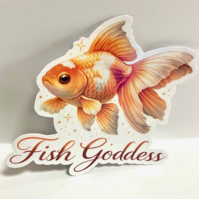 Fish Goddess - Fantail Goldfish Sticker