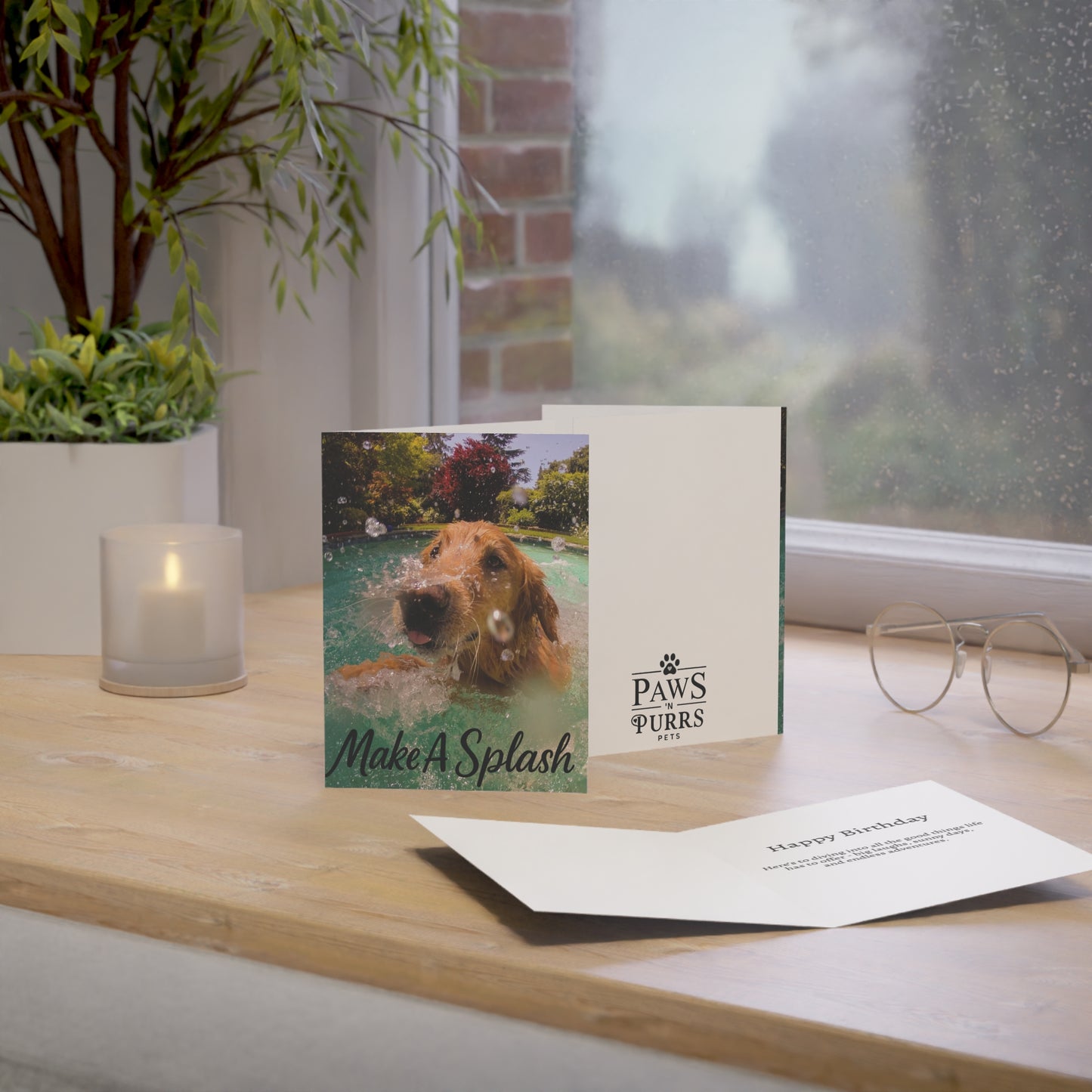 Make a Splash: Happy Birthday – Dog Photography Greeting Card