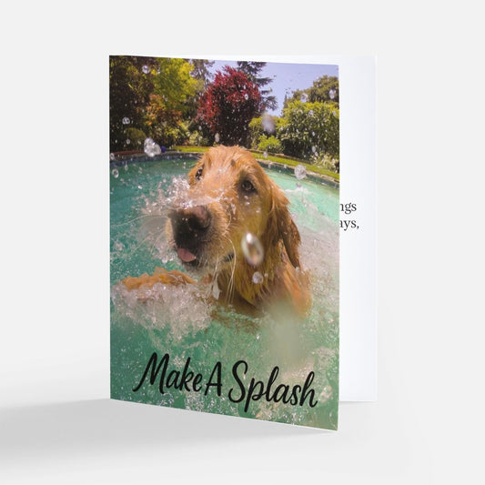 Make a Splash: Happy Birthday – Dog Photography Greeting Card