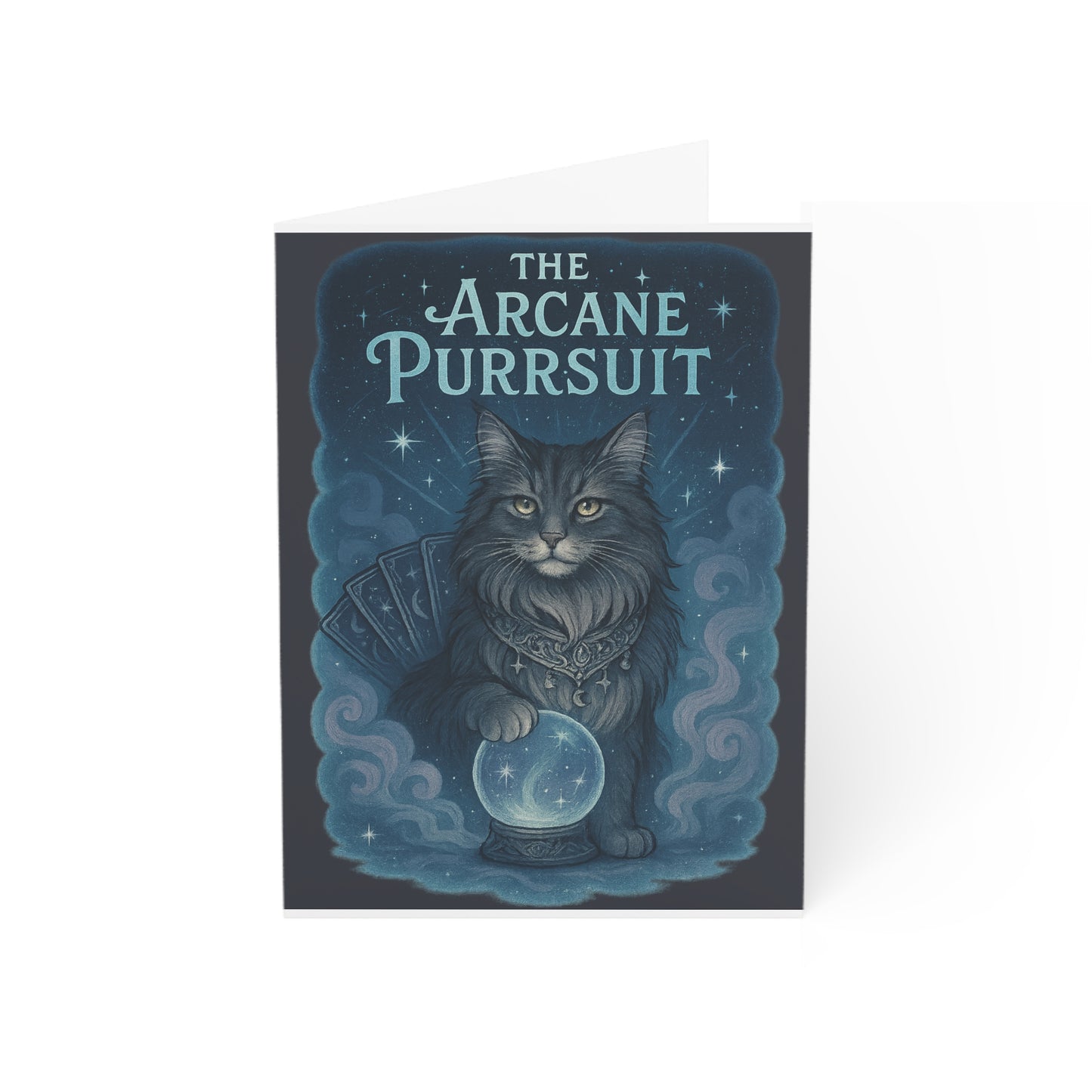 "Arcane Purrsuit" - Mystical Cats Greeting Card