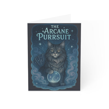 "Arcane Purrsuit" - Mystical Cats Greeting Card