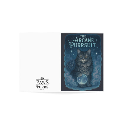 "Arcane Purrsuit" - Mystical Cats Greeting Card