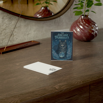 "Arcane Purrsuit" - Mystical Cats Greeting Card