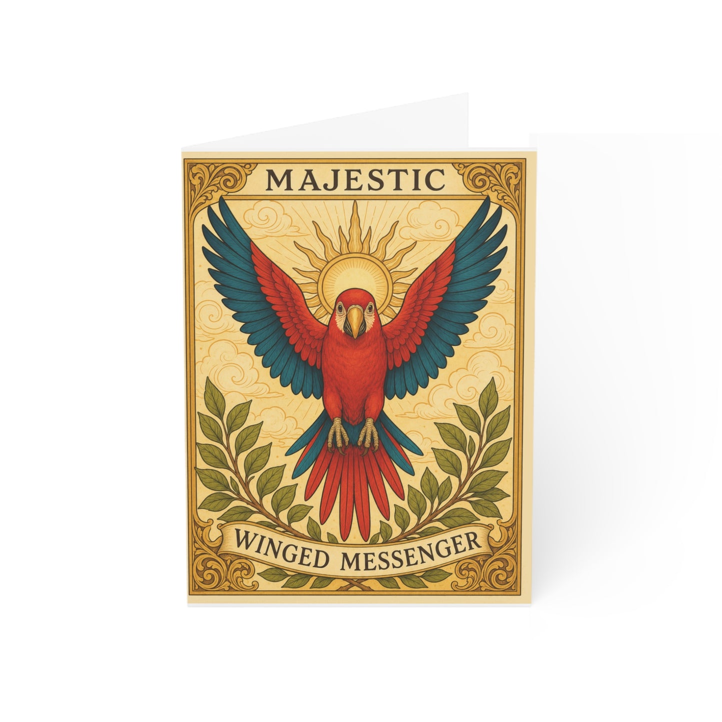 "Majestic Winged Messenger" - Mystical Pets Greeting Card