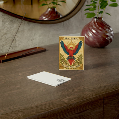 "Majestic Winged Messenger" - Mystical Pets Greeting Card