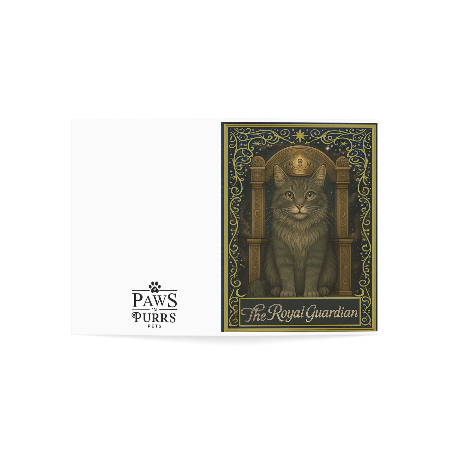"Royal Guardian" - Mystical Cats Greeting Card